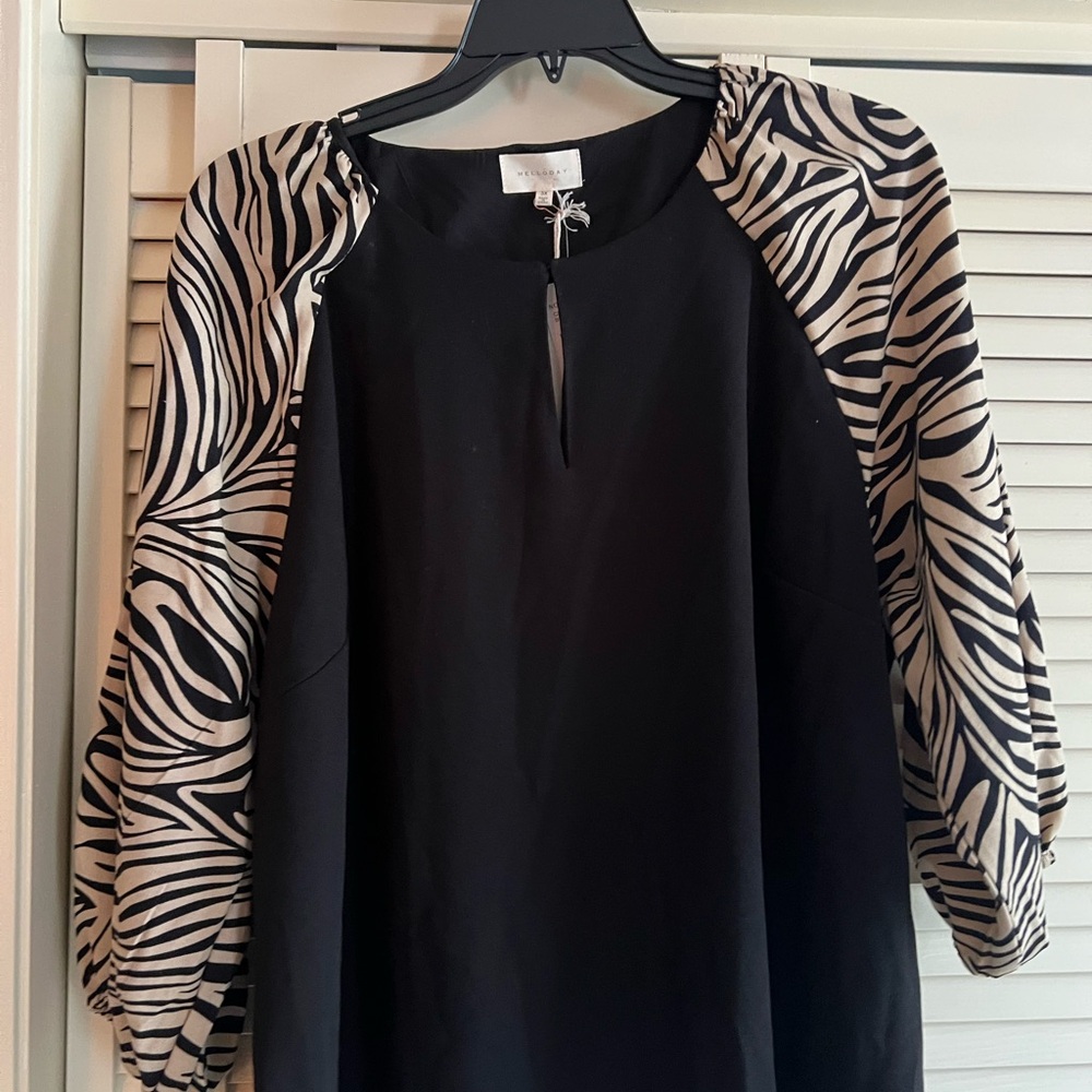 Melloday blouse with zebra stripes